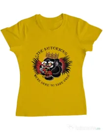 Tricou ADLER dama The notorious Galben
