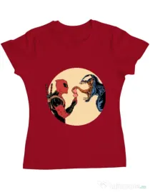 Tricou ADLER dama Venom icecream Rosu