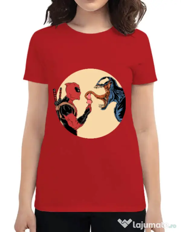 Tricou ADLER dama Venom icecream Rosu