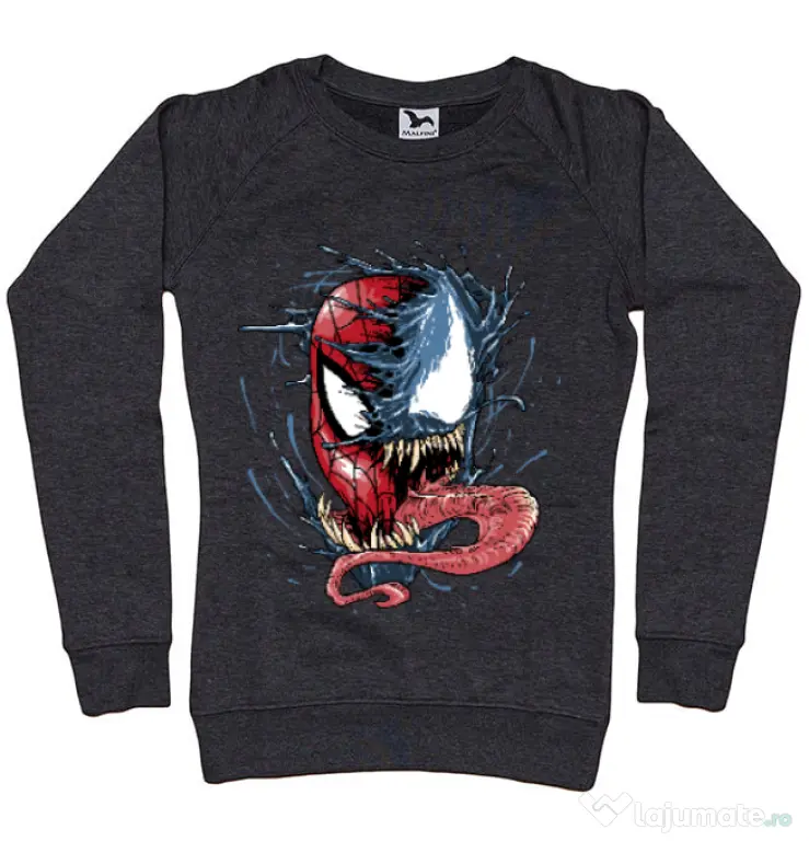 Bluza ADLER dama Venom vs Spiderman Negru melanj