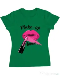 Tricou ADLER dama Make up lover Verde mediu