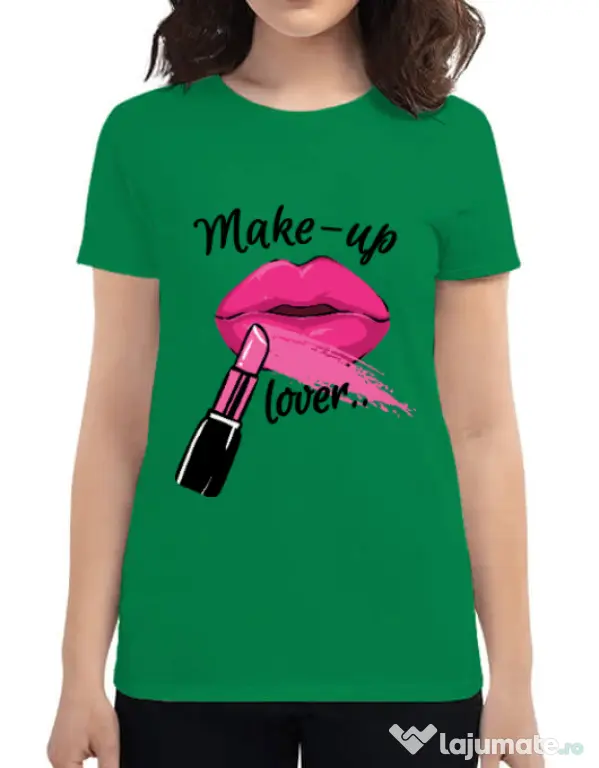 Tricou ADLER dama Make up lover Verde mediu