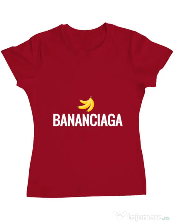 Tricou ADLER dama Bananciaga Rosu