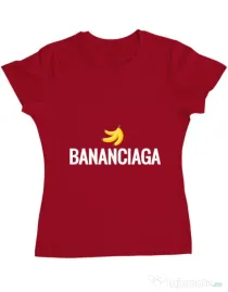 Tricou ADLER dama Bananciaga Rosu
