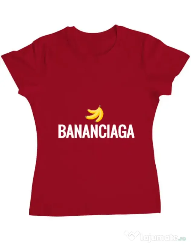Tricou ADLER dama Bananciaga Rosu