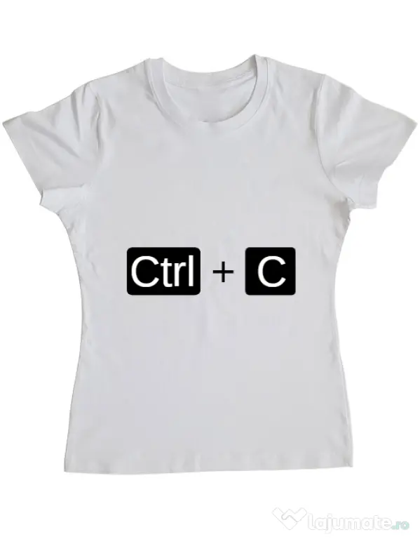 Tricou ADLER dama Ctrl Copy Alb