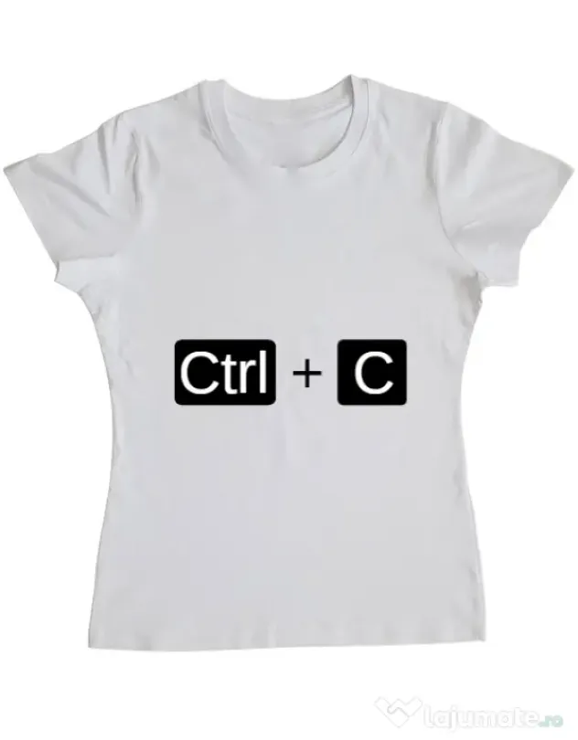 Tricou ADLER dama Ctrl Copy Alb