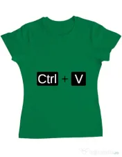 Tricou ADLER dama Ctrl Paste Verde mediu 