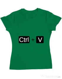 Tricou ADLER dama Ctrl Paste Verde mediu
