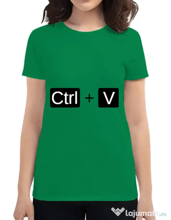 Tricou ADLER dama Ctrl Paste Verde mediu