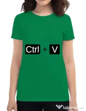 Tricou ADLER dama Ctrl Paste Verde mediu 