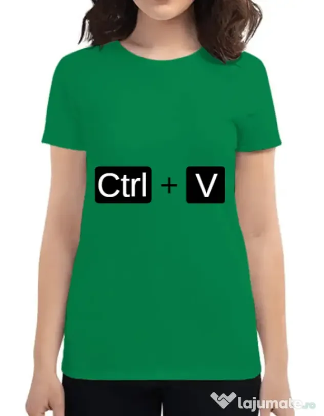 Tricou ADLER dama Ctrl Paste Verde mediu