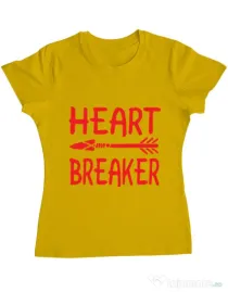 Tricou ADLER dama Heart breaker Galben