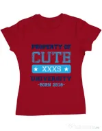 Tricou ADLER dama Cute university Rosu