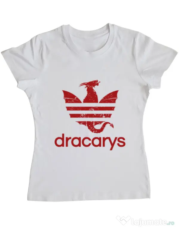 Tricou ADLER dama Dracarys Alb