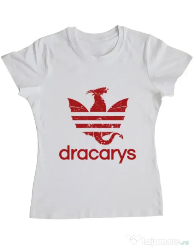 Tricou ADLER dama Dracarys Alb