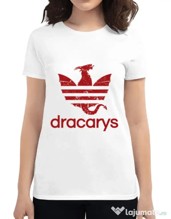 Tricou ADLER dama Dracarys Alb