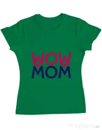 Tricou ADLER dama Wow mom Verde mediu
