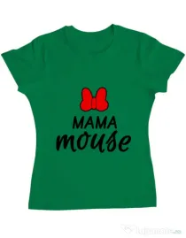 Tricou ADLER dama Mama mouse Verde mediu