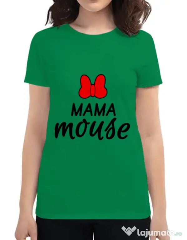 Tricou ADLER dama Mama mouse Verde mediu
