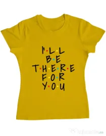 Tricou ADLER dama There for you Galben