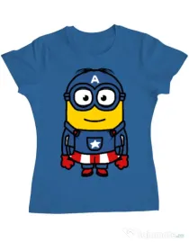Tricou ADLER dama Captain minion Albastru azuriu