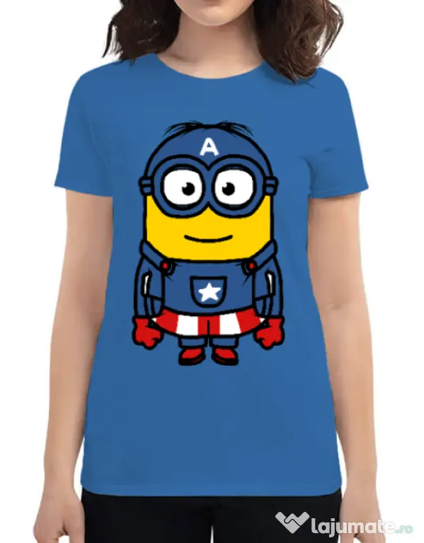 Tricou ADLER dama Captain minion Albastru azuriu