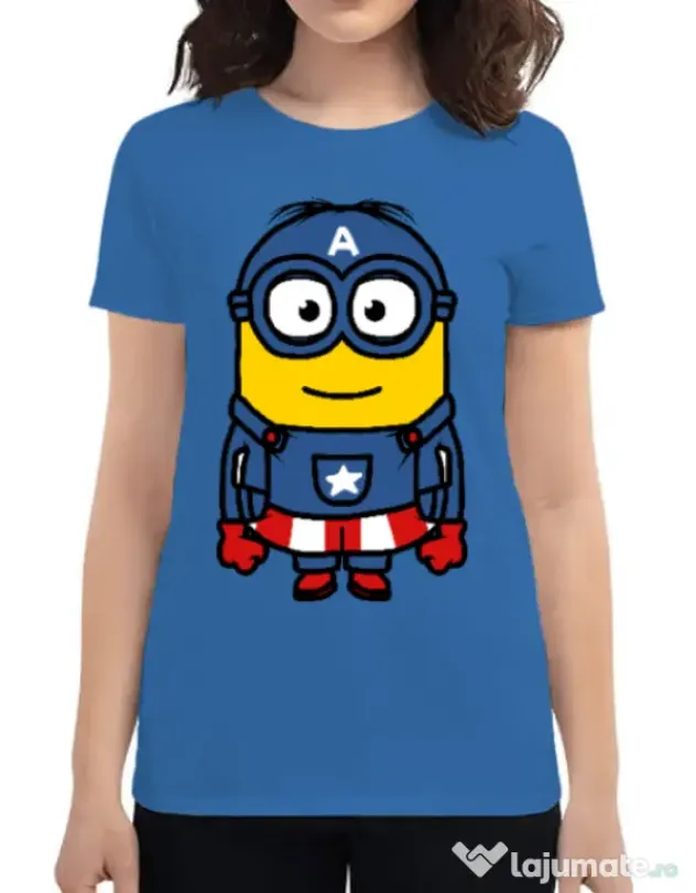 Tricou ADLER dama Captain minion Albastru azuriu