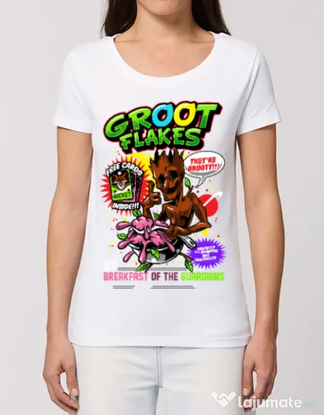 Tricou STANLEY STELLA dama Groot flakes Alb