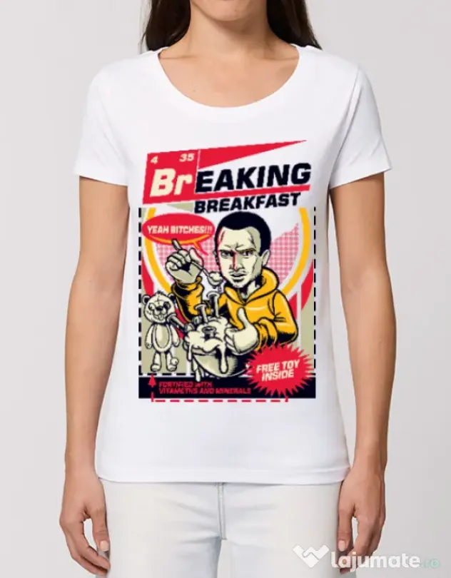 Tricou STANLEY STELLA dama Jesse breakfast Alb