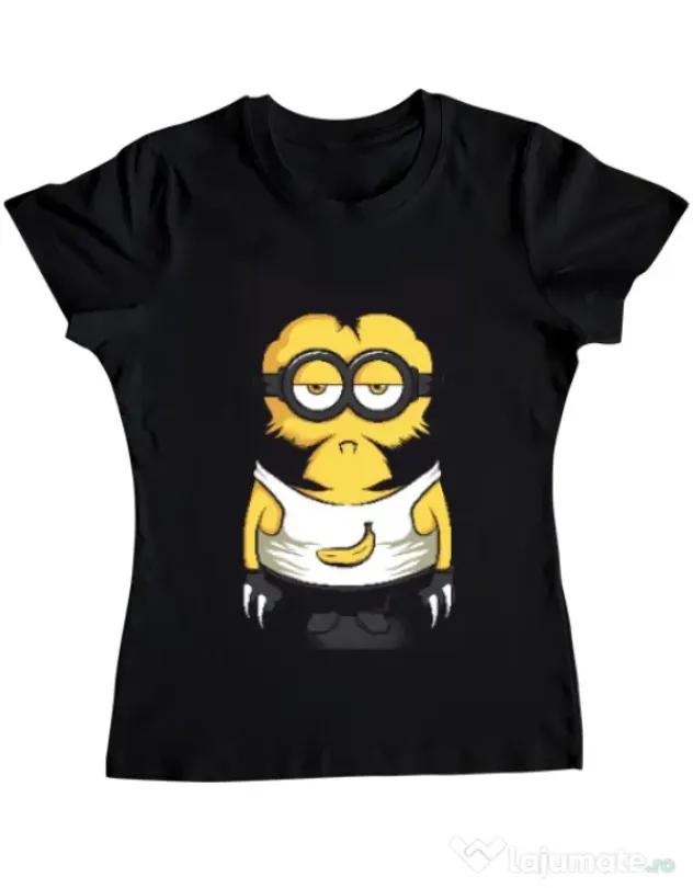 Tricou ADLER dama Wolve minion Negru