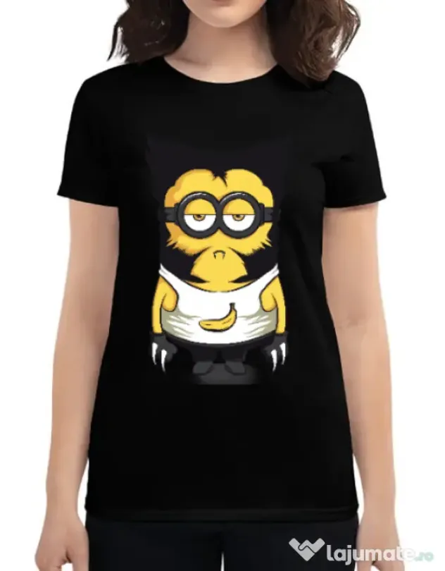 Tricou ADLER dama Wolve minion Negru