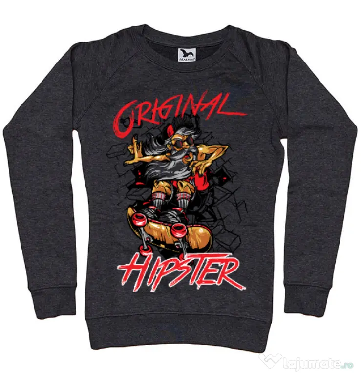 Bluza ADLER dama Original hipster Negru melanj