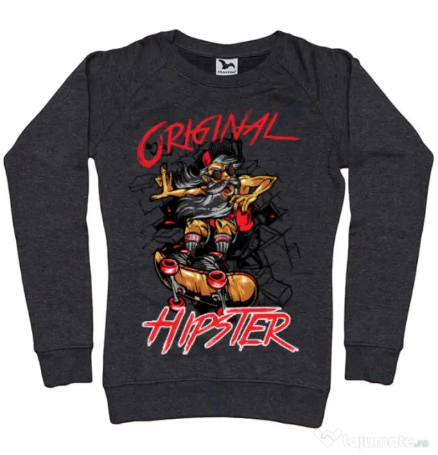 Bluza ADLER dama Original hipster Negru melanj