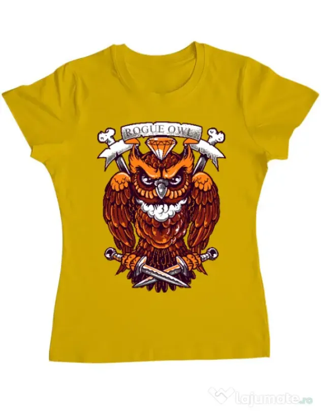 Tricou ADLER dama Rogue owl Galben