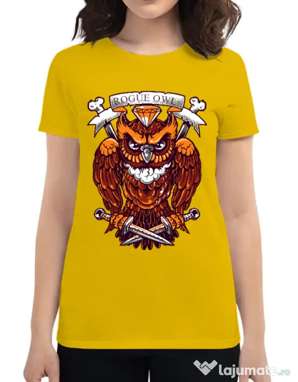 Tricou ADLER dama Rogue owl Galben