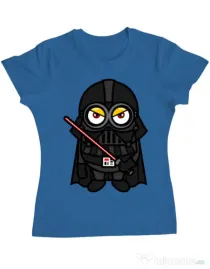 Tricou ADLER dama Vader minion Albastru azuriu