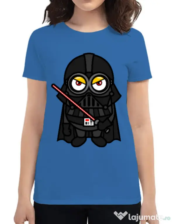 Tricou ADLER dama Vader minion Albastru azuriu