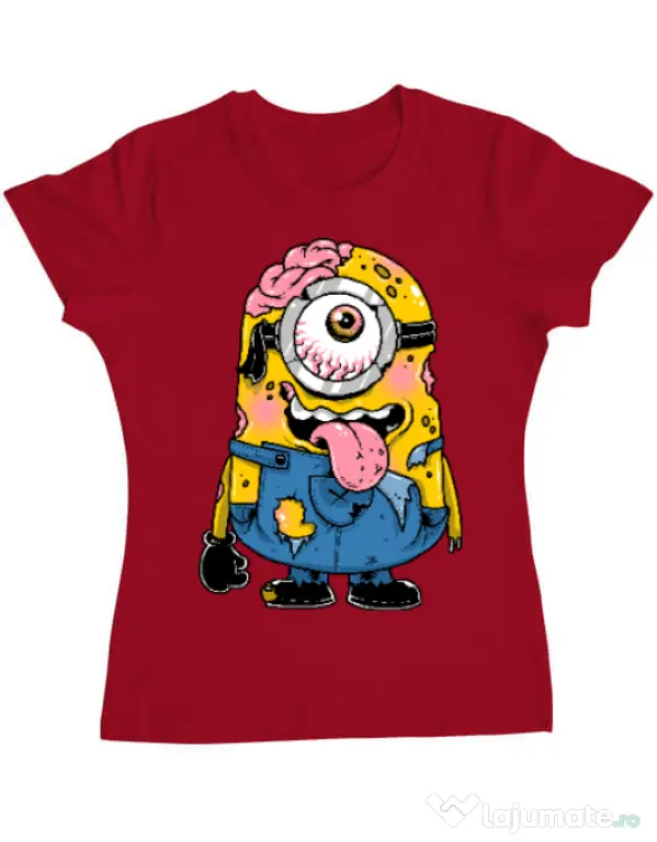 Tricou ADLER dama Zombie minion Rosu