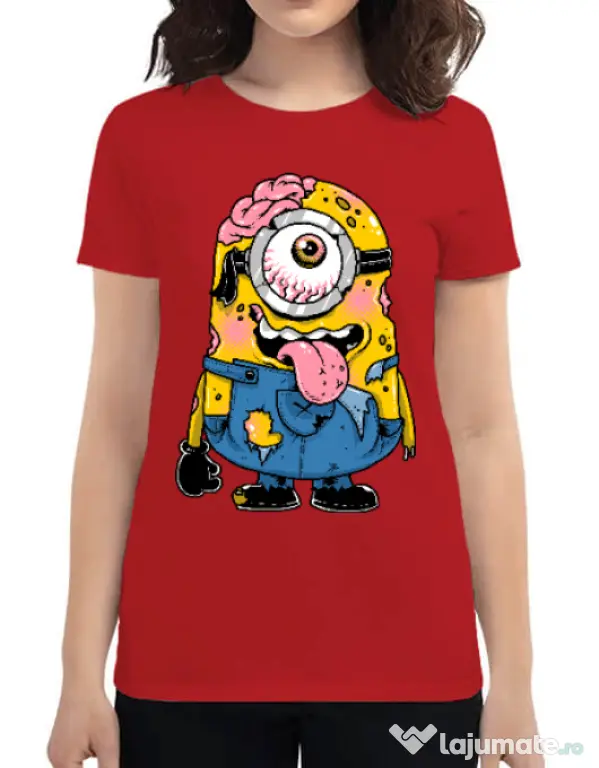 Tricou ADLER dama Zombie minion Rosu