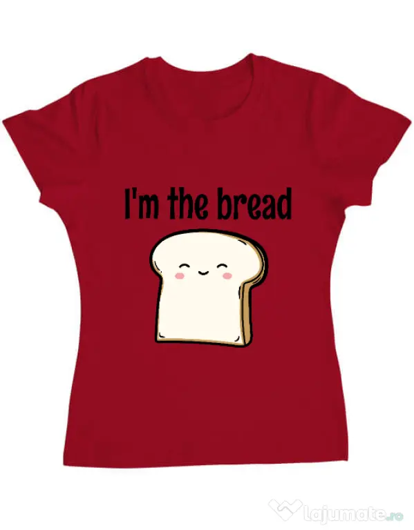 Tricou ADLER dama I am the bread Rosu