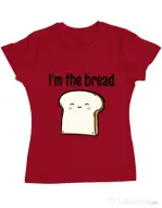 Tricou ADLER dama I am the bread Rosu