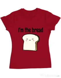Tricou ADLER dama I am the bread Rosu