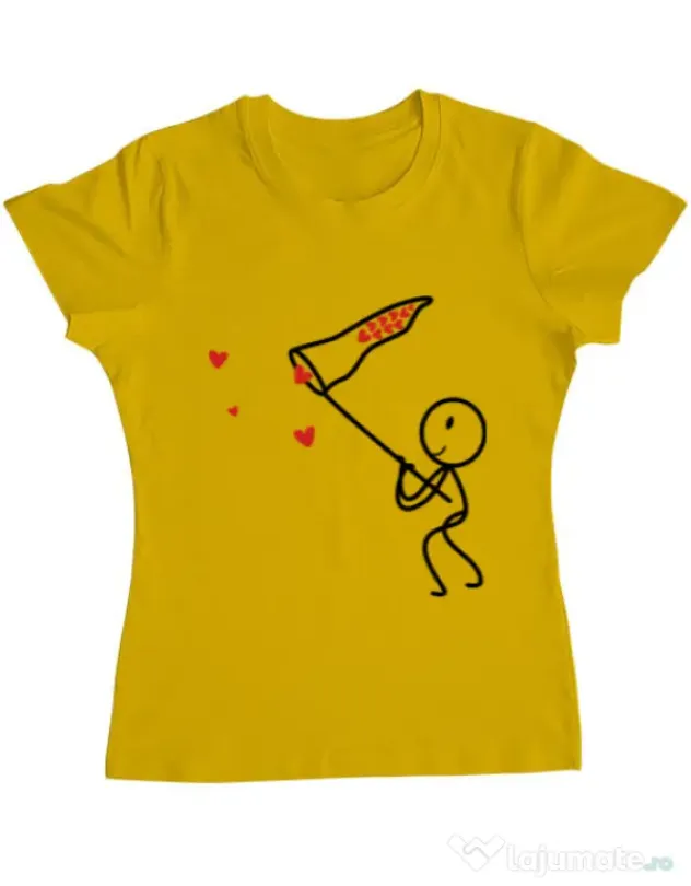 Tricou ADLER dama Catching love 1 Galben