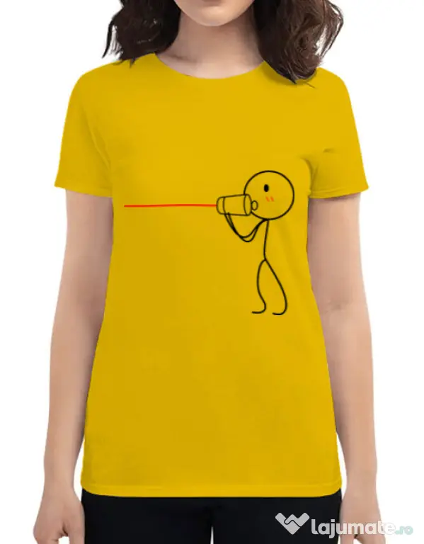 Tricou ADLER dama Cuvinte de dragoste 1 Galben