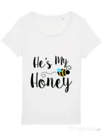 Tricou STANLEY STELLA dama He is my honey Alb