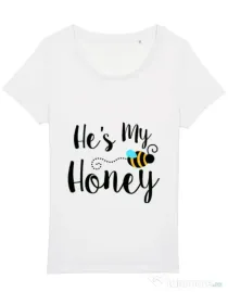 Tricou STANLEY STELLA dama He is my honey Alb