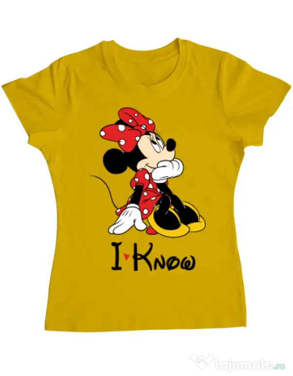 Tricou ADLER dama I know Galben