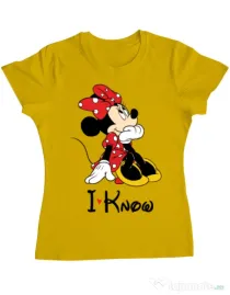 Tricou ADLER dama I know Galben