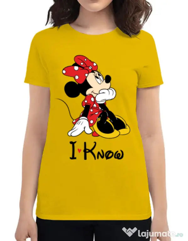 Tricou ADLER dama I know Galben